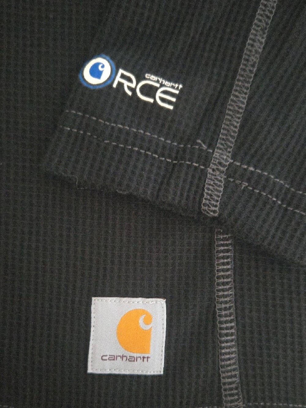 New with Tag Carhartt Black Long-Sleeve Waffle Thermal Shirt Size Medium - Picture 3 of 7